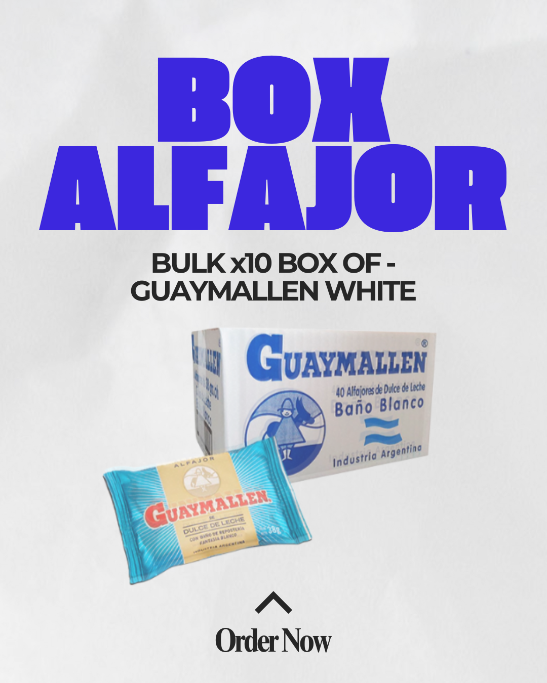 Bulk Pack x10 Boxes Guaymallén Alfajor – 40 Units per Box – 38g Each