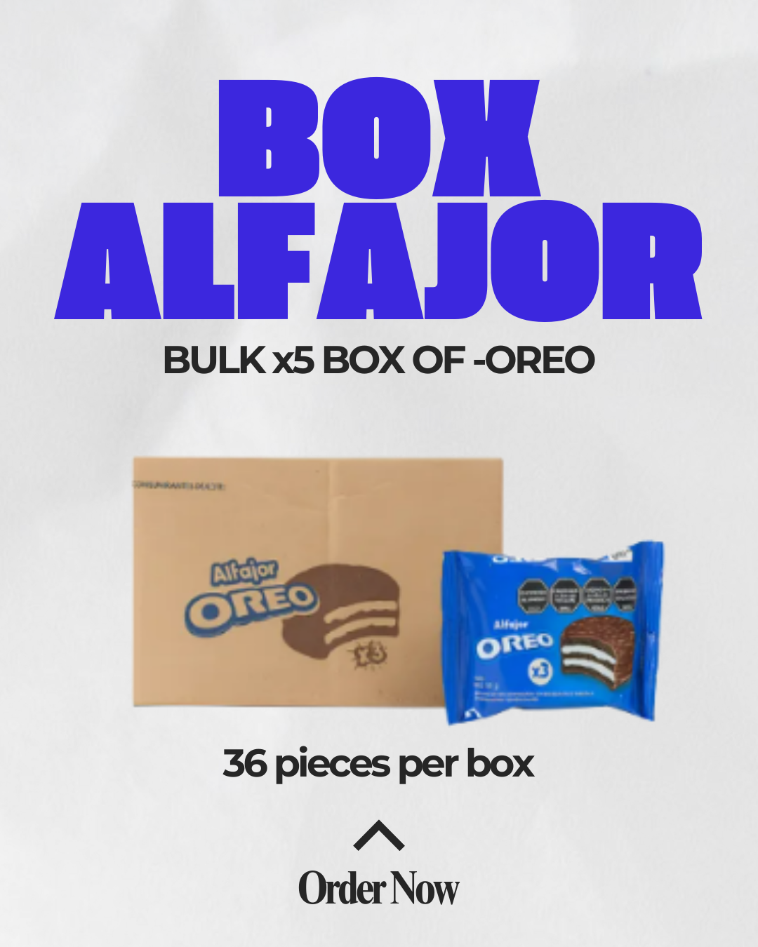 Bulk Pack – 5 Boxes Alfajor Oreo Triple | 36 Pieces per Box |