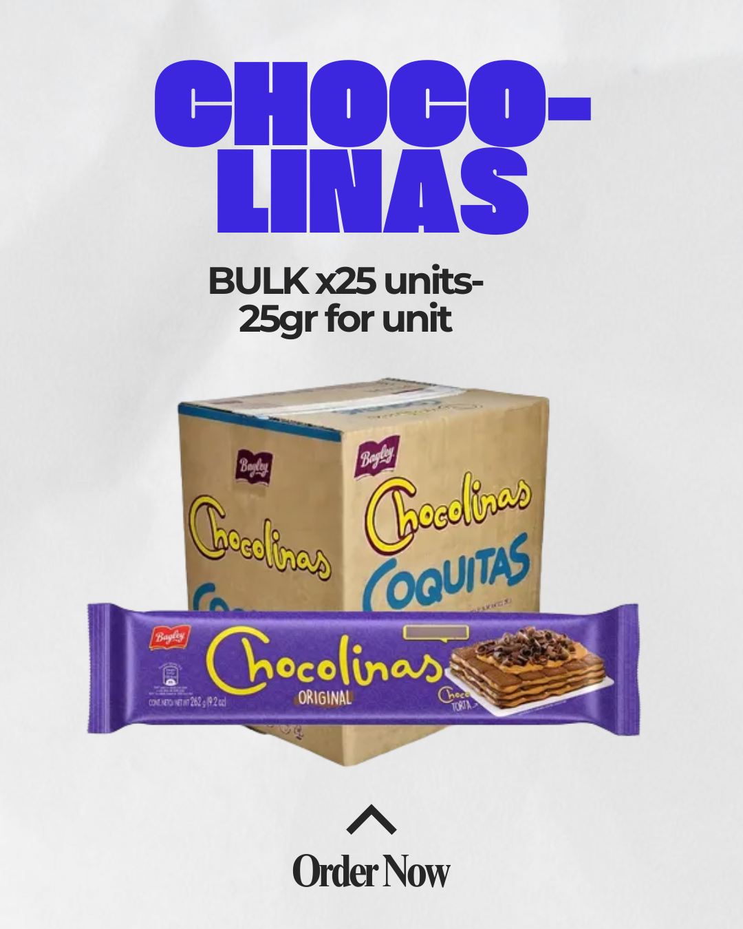 Chocolinas Bagley – Bulk Pack x25 Units (25 g each)