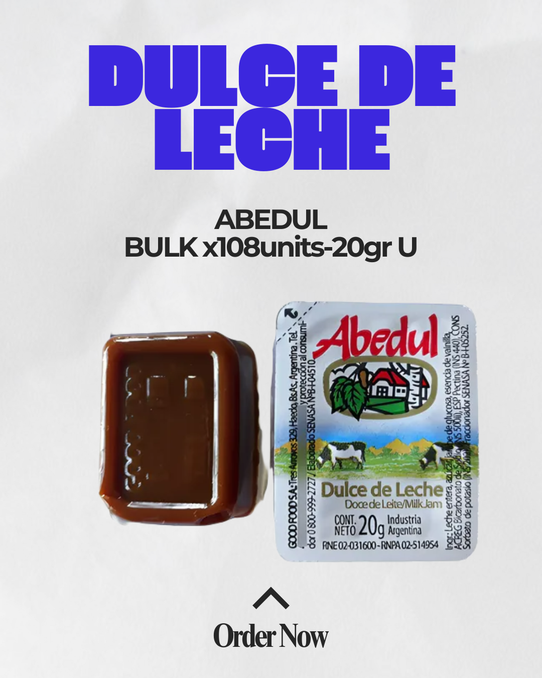 Abedul Dulce de Leche – Bulk Pack 108 Units x 20g