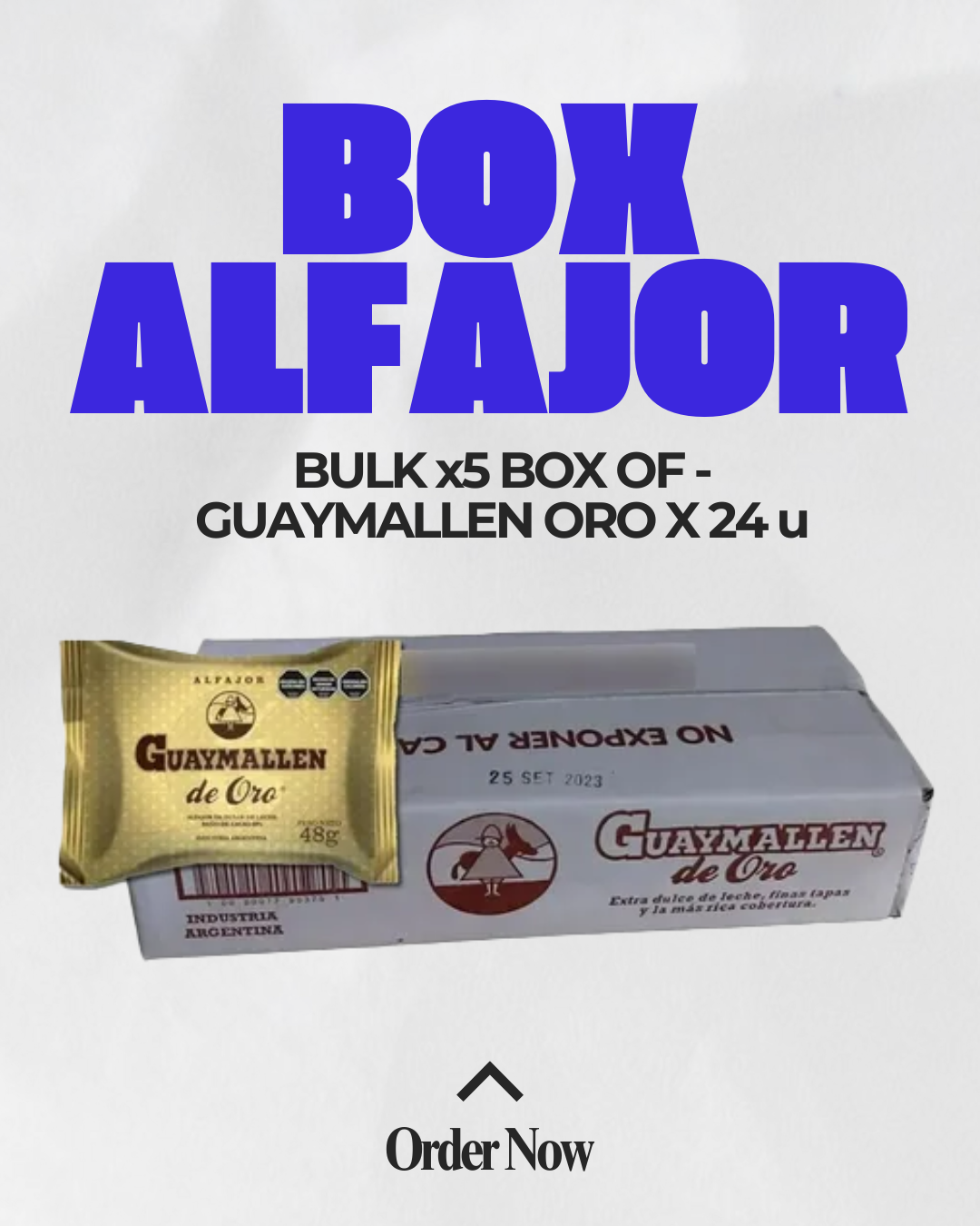 Guaymallén Oro Alfajores Bulk Pack – 5 Boxes of 24 Units Each | Wholesale
