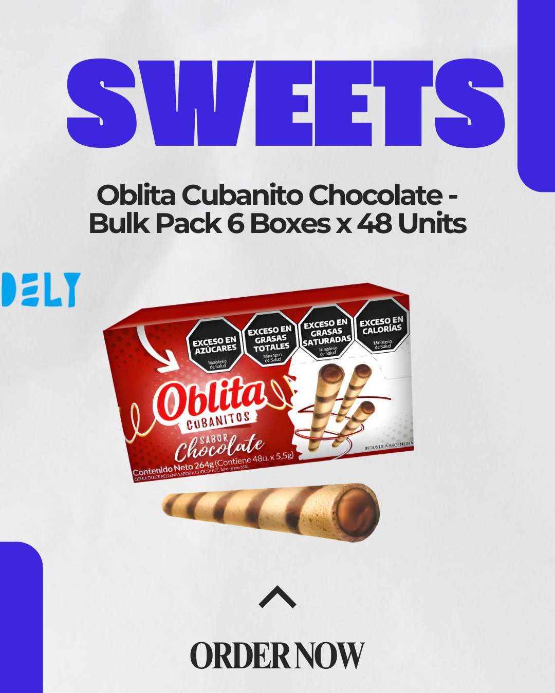 Oblita Cubanito Chocolate – Bulk Pack 6 Boxes x 48 Units | Wholesale Chocolate