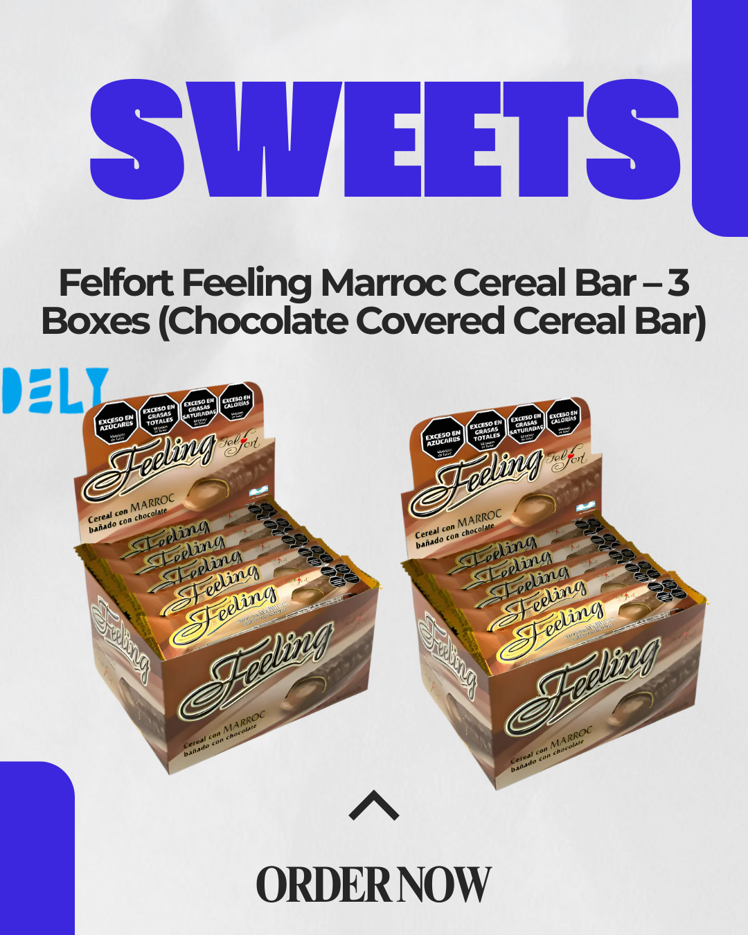 Felfort Feeling Marroc Cereal Bar – 3 Boxes 20 gr x U. 30 U per box