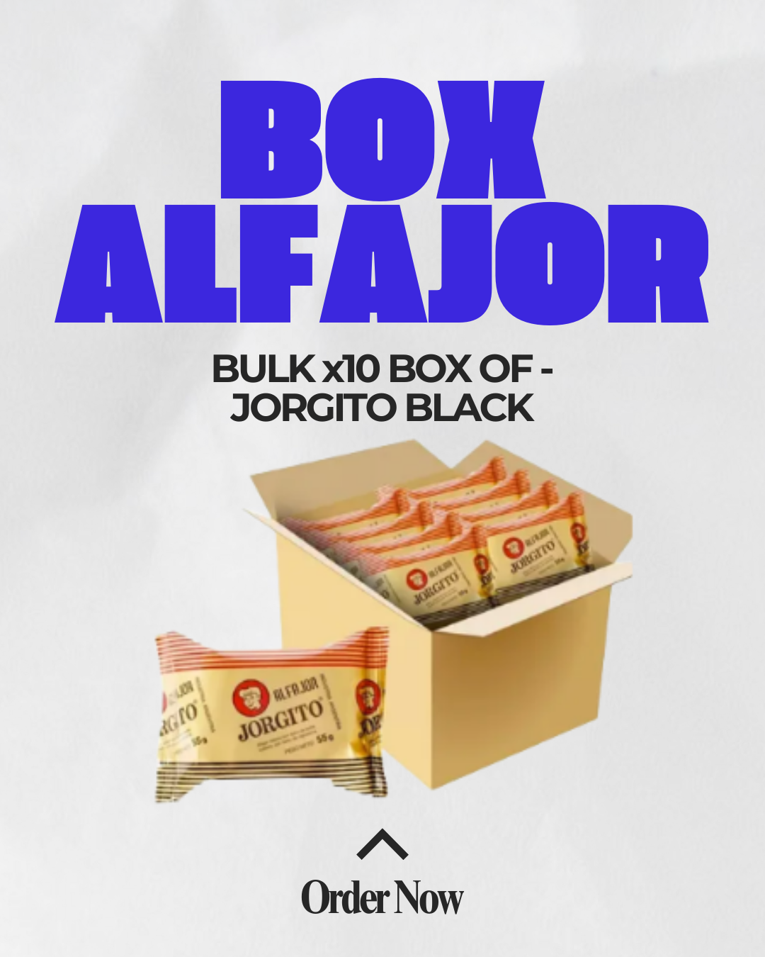 Bulk Pack x10 Boxes – Jorgito Chocolate Alfajores (24 Units per Box – 55g Each) – Dulce de Leche Filling