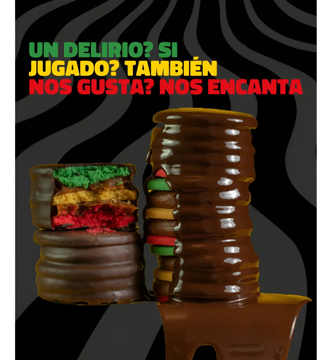 Rasta Triple Trico Alfajor 100g –BULK 3 of 14 PIECES X Box